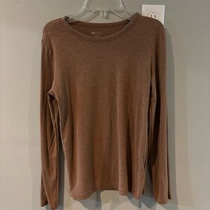 Brown Long Sleeve Top